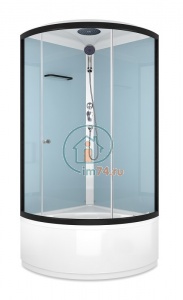 Душевая кабина DOMANI-Spa Simple 99 V1.2 Высокий поддон.  Dusty-Graphite стенки. Прозрачное стекло. Без гидромасажа. DS01Sm99HDbCl00-V1.2