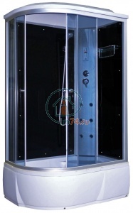 Душевая кабина Aquapulse 3306B blue mirror R, 120*80*220 с гидромассажем. Правая. Высокий поддон